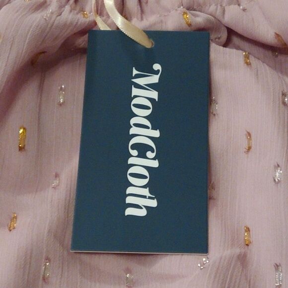 NWT Modcloth Illuminated Elegance Chiffon Halter Maxi dress - Picture 8 of 15